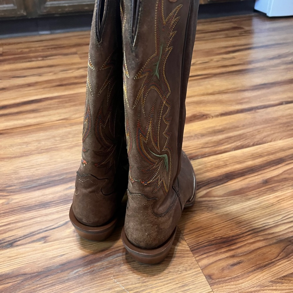 Tony Lama Knee High Brown Leather Cowboy Boots 11D Costal Cowboy new wot - Picture 4 of 9
